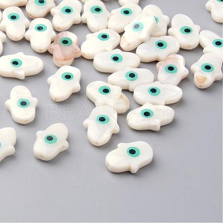 Natural Palm Freshwater Shell Beads SHEL-F001-33-1