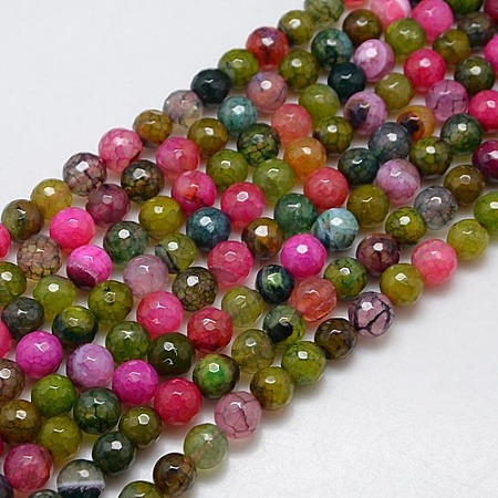 Natural Agate Round Beads Strand G-L084-10mm-19-1