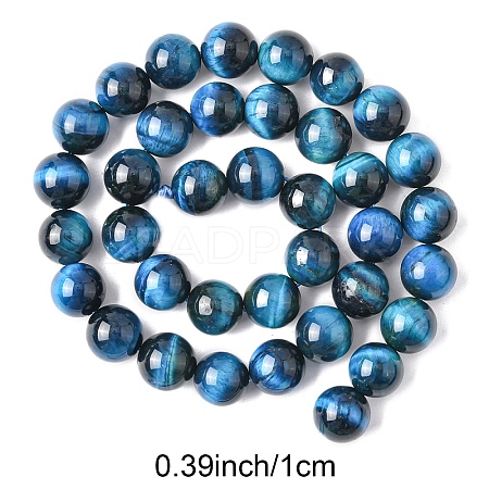 1 Strand Natural Tiger Eye Bead Strands G-YW0002-39D-1