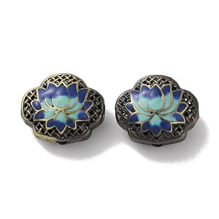 Brass Enamel Beads KK-M284-16AB-1