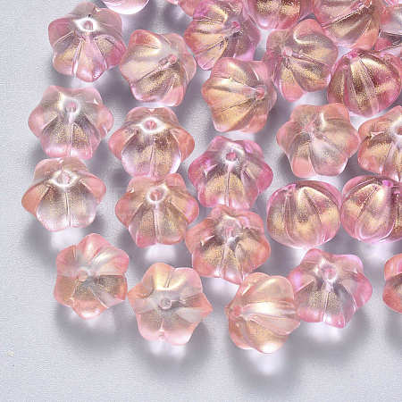 Transparent Spray Painted Glass Beads GLAA-S190-005A-07-1