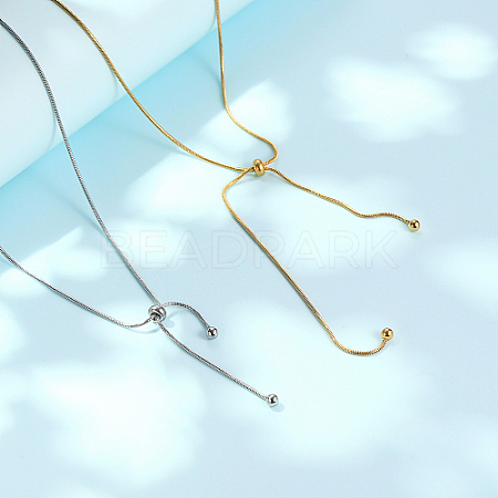 304 Stainless Steel Snake Chains Lariat Necklaces AA0282-1-1