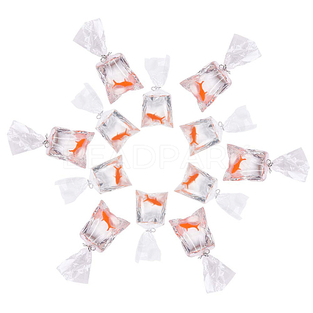 12Pcs Resin Pendants RESI-SC0001-91B-1