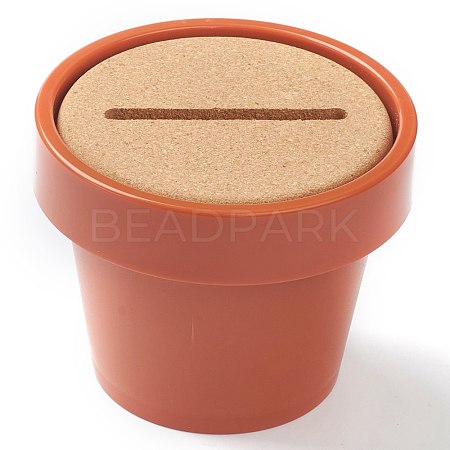 Plastic Flowerpot Holder for Cup Mat Home Office Bar Decoration AJEW-H110-01-1