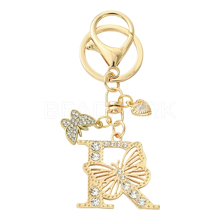 Alloy Rhinestone & Iron Keychain KEYC-YW00279-03-1