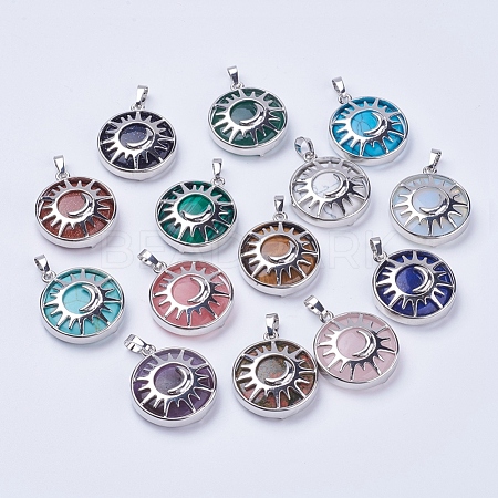 Natural & Synthetic Mixed Stone Pendants G-K234-B-1
