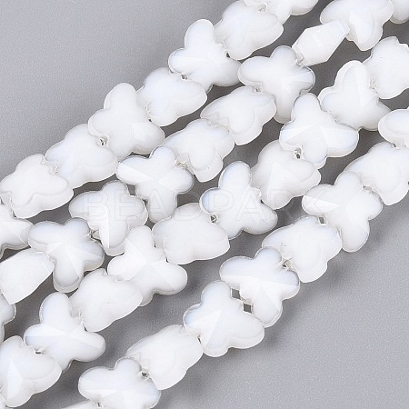 Opaque Glass Beads Strands GLAA-N073-01A-1