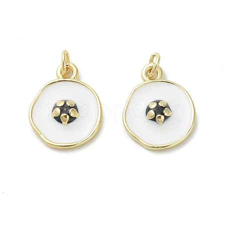 Brass Enamel Pendants KK-D384-01G-02-1