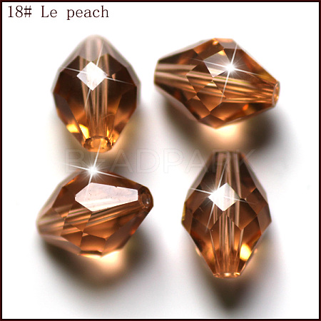 Imitation Austrian Crystal Beads SWAR-F054-9x6mm-18-1