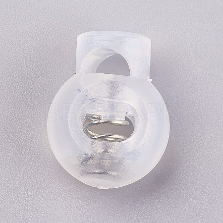 Plastic Iron Spring Cord Locks LS-X-FIND-WH0017-12-1