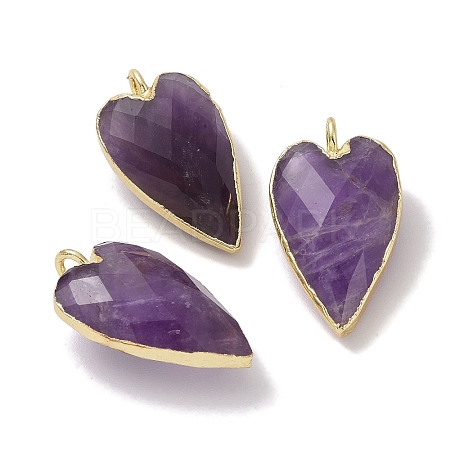 Natural Amethyst Pendants X-G-G012-12G-10-1