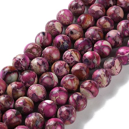 Dyed Natural Regalite/Imperial Jasper/Sea Sediment Jasper Beads Strands G-B124-C01-06-1