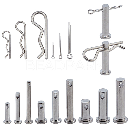 55Pcs 304 Stainless Steel Hitch Pin Clips & 90Pcs Open Latch & 39Pcs Connecting Rod Plug Bolt Pins STAS-AR0002-68-1
