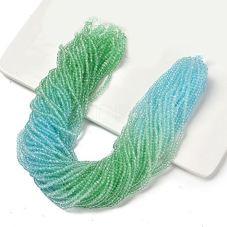 Transparent Painted Glass Beads Strands LS-DGLA-A034-T1mm-A16-1