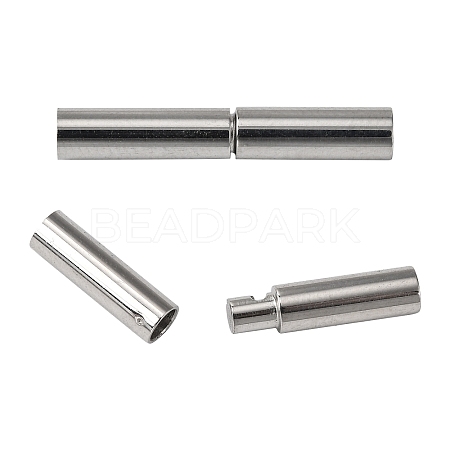 304 Stainless Steel Bayonet Clasps X-STAS-L134-06-1