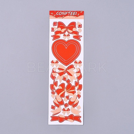 Bowknot Ribbon Pattern Decorative Labels Stickers DIY-L037-B04-1