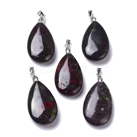 Natural Dragon Blood Pendants G-D084-01P-B12-1