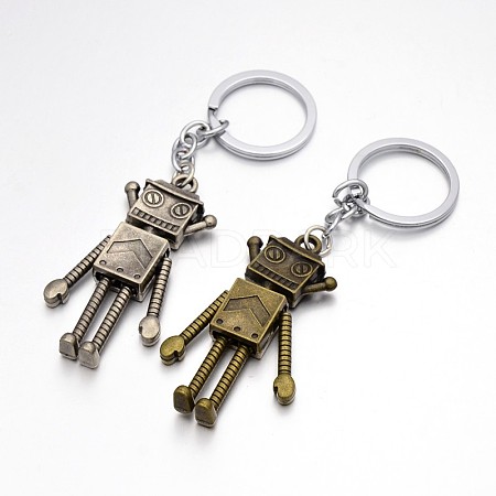Zinc Alloy Robot Key Clasps KEYC-O009-07-1