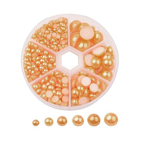 1Box ABS Plastic Imitation Pearl Dome Cabochons SACR-X0002-32-B-1