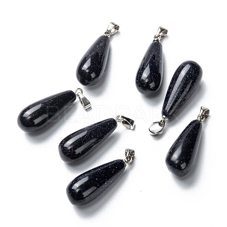 Synthetic Blue Goldstone Pendants G-F707-03-1