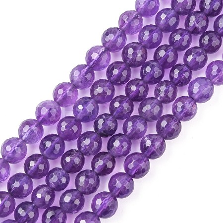 Natural Amethyst Beads Strands X-G-C073-6mm-3-1