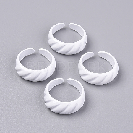 Spray Painted Alloy Cuff Rings RJEW-T011-31H-RS-1