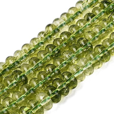Crackle Transparent Glass Beads Strands GLAA-N074-02A-13-1