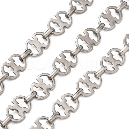 304 Stainless Steel Oval Link Chains CHS-S012-24P-1