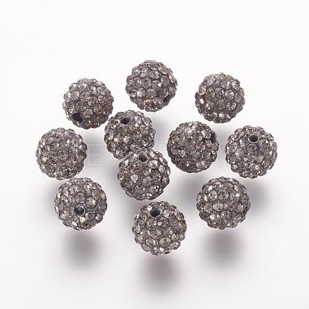 Polymer Clay Rhinestone Beads RB-K050-8mm-C14-1