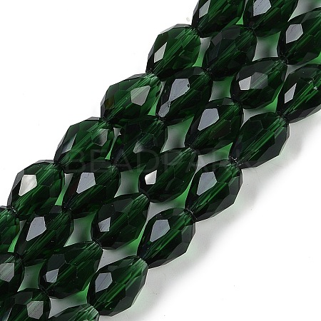 Transparent Glass Beads Strands X-EGLA-N013-T10mm-D15-1