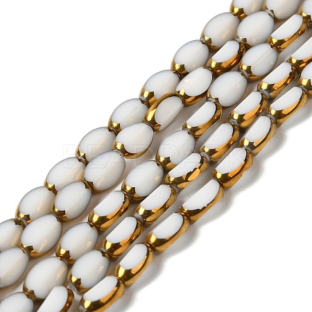 Electroplate Glass Beads Strands X-EGLA-P061-02A-07-1