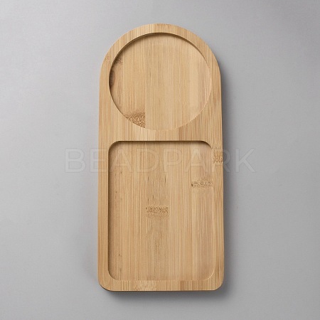 Arch Wood Tea Serving Tray AJEW-WH20008-01A-1