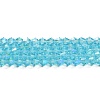 Transparent Electroplate Glass Beads Strands GLAA-F029-3mm-D20-1