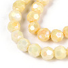 Anti-Tarnish Electroplate Glass Beads Strands X-EGLA-T021-6mm-15-08-3