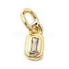 Brass Cubic Zirconia Charms KK-G554-02D-01-1