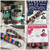 2Rolls 2 Styles Stripe Pattern Printed Polyester Grosgrain Ribbon OCOR-TA0001-37I-7