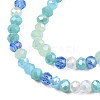 Electroplate Glass Beads Strands EGLA-S192-001A-B08-3