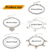 ANATTASOUL 5Pcs 5 Style Clear Cubic Zirconia Tennis Anklets Set AJEW-AN0001-01-2