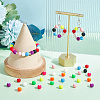 ARRICRAFT 500Pcs 10 Colors Plastic Rubberized Style Beads KY-AR0001-13-5