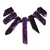 Natural Lepidolite/Purple Mica Stone Beads Strands G-N215-007-3