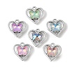 UV Plating Alloy Glass Pendants FIND-K032-21P-1