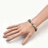 Natural Indian Agate Beads Stretch Bracelets BJEW-JB03860-06-3
