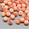 Transparent Stripe Resin Beads RESI-S345-6mm-11-1