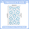 6Pcs 6 Colors Self Adhesive Acrylic Rhinestone Face Gems Stickers AJEW-HY0002-80-4