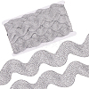 10 Yard Metallic Polyester Wavy Fringe Trim Ribbon SRIB-GF0001-38S-1