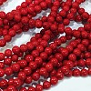 Natural Dyed Mashan Jade Gemstone Bead Strands G-R272-6mm-01-2