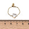 304 Stainless Steel Pave Cubic Zirconia Adjustable Chain Rings RJEW-P189-01B-G-3