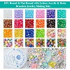 DIY Round & Flat Round with Letters Acrylic & Resin Bracelets Jewelry Making Kits DIY-FS0007-44-2