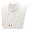 Mixed Shapes Christmas Theme Personalized Acrylic Cable Chain Necklaces NJEW-JN03403-5