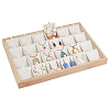 24 Grids Bamboo Pendant Display Trays with PU Imitation Leather Display Cards ODIS-WH0086-091A-03-1